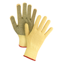 Gants tricot&eacute;s sans couture &agrave; pois, Taille Petit/7, Calibre 7, Rev&ecirc;tement PVC, Enveloppe en Kevlar, ASTM ANSI niveau A2/EN 388 niveau 3 Toolneeds Inc.