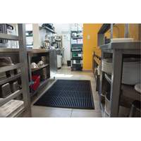 Anti-Fatigue Matting, Slotted, 3' x 5' x 7/8", Black, Natural Rubber Toolneeds Inc.