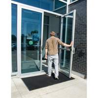 Outdoor Entrance Matting, Rubber, Scraper Type, Textured Pattern, 2' x 2-2/3', Black Toolneeds Inc.