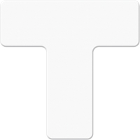 Marqueurs all&eacute;g&eacute;e/5S Armor Stripe, T, 6" lo x 6" la, Blanc, Plastique Toolneeds Inc.