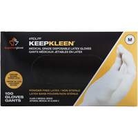KeepKleen&reg; Disposable Medical Exam Grade Gloves, Large, Latex, 5-mil, Powder-Free, White, Class 2 Toolneeds Inc.