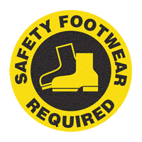 "Safety Footwear" Floor Sign, Adhesive, English with Pictogram Toolneeds Inc.