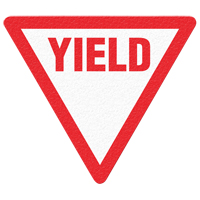 "Yield" Floor Sign, Adhesive, English with Pictogram Toolneeds Inc.