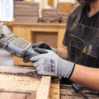 Gants r&eacute;sistants aux coupures, Taille Petit/7, Calibre 10, Rev&ecirc;tement Mousse de nitrile, Enveloppe en Dyneema, ASTM ANSI niveau A3/EN 388 niveau C Toolneeds Inc.