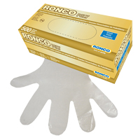 Gants jetables, Petit, Poly&eacute;thyl&egrave;ne, 1 mil, Sans poudre, Transparent Toolneeds Inc.