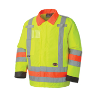 6037 Traffic Control Waterproof Safety Jacket, Polyester, High Visibility Lime-Yellow, X-Small Toolneeds Inc.