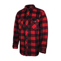 Plaid Solar Fleece Shirt, Men's, Large, Red Toolneeds Inc.
