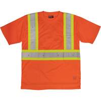 T-shirt de s&eacute;curit&eacute; avec poche &agrave; manches courtes, Polyester, Grand, Orange haute visibilit&eacute; Toolneeds Inc.