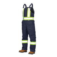 Salopettes de s&eacute;curit&eacute; doubl&eacute;e en canevas, Coton, Grand, Bleu marine Toolneeds Inc.