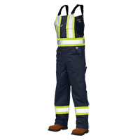 Salopettes de s&eacute;curit&eacute; non doubl&eacute;e, Poly-coton, Grand, Bleu marine Toolneeds Inc.