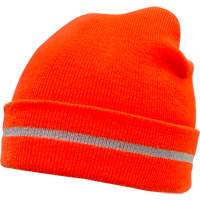 High Visibility Knit Hat with Reflective Stripe, High Visibility Orange, Acrylic Toolneeds Inc.