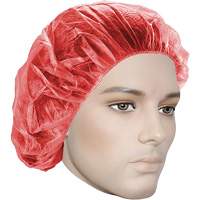 Bouffant Caps, Polypropylene, 21", Red Toolneeds Inc.