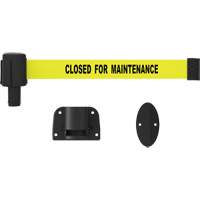 PLUS Wall Mount Barrier System, Plastic, Screw Mount, 15', Yellow Tape Toolneeds Inc.