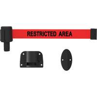 PLUS Wall Mount Barrier System, Plastic, Screw Mount, 15', Red Tape Toolneeds Inc.