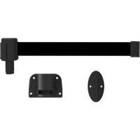 PLUS Wall Mount Barrier System, Plastic, Screw Mount, 15', Black Tape Toolneeds Inc.