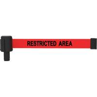 Cassette de banni&egrave;re PLUS, Restricted Area, 15', Ruban Rouge Toolneeds Inc.