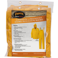 577 3-Piece Rain Suit, Polyester/PVC, 5X-Large, Yellow Toolneeds Inc.