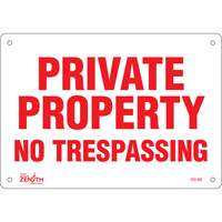 Enseigne Private Property, 7" x 10", Plastique, Anglais Toolneeds Inc.