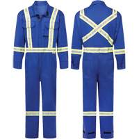 Avenger 7 oz. Flame Resistant Coveralls, Size 34, Royal Blue Toolneeds Inc.