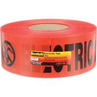 Ruban pour barri&egrave;res pour services publics souterrains Scotch, Anglais, 3" la x 1000' lo, 4 mils, Noir/rouge Toolneeds Inc.