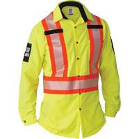 Ripstop High-Visibility Long Sleeve Shirt, Polyester, Small, High Visibility Lime-Yellow Toolneeds Inc.