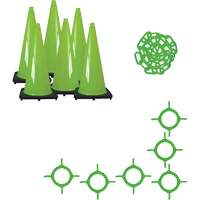 Ensemble de c&ocirc;nes de signalisation et chaînes, 28", Vert Toolneeds Inc.
