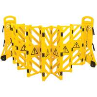 Portable Mobile Barrier, 40" H x 13' L, Yellow Toolneeds Inc.