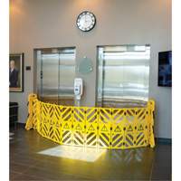 Portable Mobile Barrier, 40" H x 13' L, Yellow Toolneeds Inc.