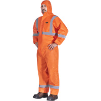 2077 Hooded Coveralls with Reflective Tape, Small, Orange, SMS Toolneeds Inc.