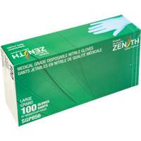 Puncture-Resistant Medical-Grade Disposable Gloves, Large, Nitrile, 3.5-mil, Powder-Free, Blue, Class 2 Toolneeds Inc.