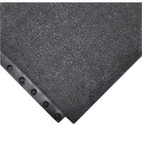 24/Seven&reg; Locksafe&reg; Anti-Fatigue Mat, Smooth, 3' x 3' x 5/8", Black, Natural Rubber Toolneeds Inc.