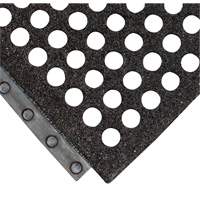 24/Seven&reg; Locksafe&reg; Anti-Fatigue Mat, Honeycomb, 3' x 3' x 5/8", Black, Natural Rubber Toolneeds Inc.