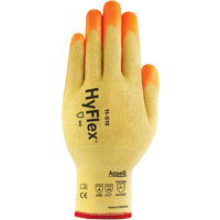 Gants haute visibilit&eacute; r&eacute;sistants aux coupures HyFlex, Taille 6, Calibre 13, Rev&ecirc;tement Mousse de nitrile, Enveloppe en Acier inoxydable/Kevlar/Spandex, ASTM ANSI niveau A5/EN 388 niveau E Toolneeds Inc.