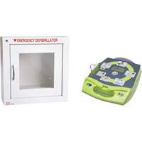 AED Plus&reg; Defibrillator with Alarmed Flush Wall Cabinet, Automatic, English, Class 4 Toolneeds Inc.