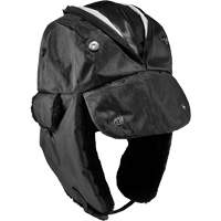 Chapeau de trappeur avec fermeture &agrave; glissi&egrave;re N-Ferno, Doublure en Polyur&eacute;thane/Satin, Moyen/Petit, Noir Toolneeds Inc.
