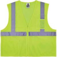Gilet de s&eacute;curit&eacute; auto-extinguible GloWear 8256Z, Jaune lime haute visibilit&eacute;, Moyen/Petit, Polyester Toolneeds Inc.