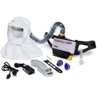 Ensemble respirateur d&eacute;puration dair propuls&eacute; facile &agrave; nettoyer Versaflo, Cagoule ample & visi&egrave;re, Pile Lithium-ion Toolneeds Inc.