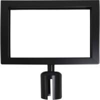 Cadre d'enseigne pour poteau de barri&egrave;re pour le contr&ocirc;le des foules, Noir Toolneeds Inc.