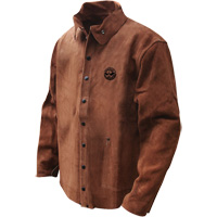 Veste de soudage en cuir fleur de vache refendu Gander Brand, Cuir, 4T-Grand, Brun Toolneeds Inc.