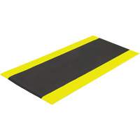 Airsoft Anti-Fatigue Mat, Pebbled, 3' x 5' x 3/8", Black/Yellow, PVC Sponge Toolneeds Inc.