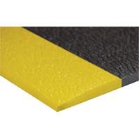Airsoft Anti-Fatigue Mat, Pebbled, 3' x 5' x 3/8", Black/Yellow, PVC Sponge Toolneeds Inc.