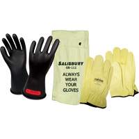 Ensemble de gants isol&eacute;s contre l'&eacute;lectricit&eacute; Salisbury, ASTM classe 0, Taille 9, 11" lo Toolneeds Inc.