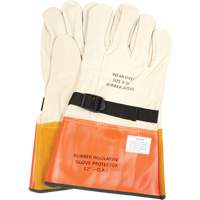 Leather Protector Gloves with Strap, Size 8, 12" L Toolneeds Inc.