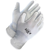 X-Site Anti-Static Coated Gloves, 8, Polyurethane Coating, 15 Gauge, Nylon/Copper Shell Toolneeds Inc.