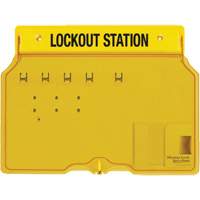 Poste de cadenassage trilingue recouvert, Cadenas Aucune, Capacit&eacute; de 4, Cadenas Non compris Toolneeds Inc.