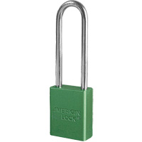 Cadenas de s&eacute;curit&eacute; American Lock, Vert, Cl&eacute;s diff&eacute;rentes, Aluminium, Largeur de 1-1/2" Toolneeds Inc.