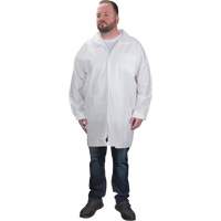 Protective Lab Coat, Microporous, White, Small Toolneeds Inc.