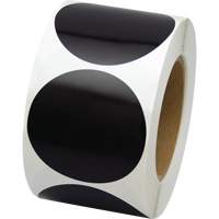 Pastilles de marquage color&eacute;es, Cercle, 3" lo x 3" la, Noir, Vinyle Toolneeds Inc.