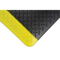 Anti-Fatigue Matting, Diamond, 1-2/3' x 3-1/4' x 3/4", Black/Yellow, Polyurethane Toolneeds Inc.