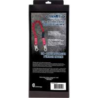 ShockSorb Internal Shock Lanyard, 6', Snap Hook Center, Snap Hook Leg Ends, Polyester Toolneeds Inc.
